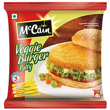 MCCAIN VEGGIE BURGER PATTY 360 GM POUCH.