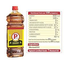 P MARK MUSTARD OIL 1 LTR BOTTLE.