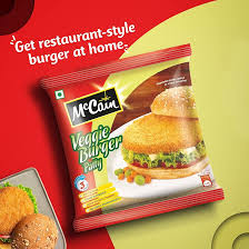 MCCAIN VEGGIE BURGER PATTY 360 GM POUCH.