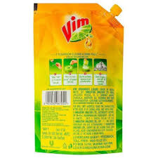 VIM DOUBLE POWER LEMON GEL 130 ML POUCH.