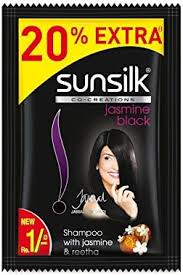 SUNSILK BLACK SHINE SHAMPOO 6 ML SACHET.