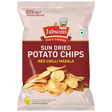 JABSONS SUN DRIED POTATO CHIPS RED CHILLI MASALA