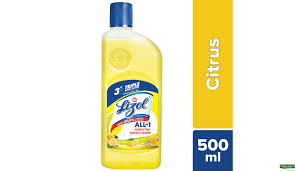 LIZOL CITRUS FLOOR CLEANER 500 ML PET BOTTLE.