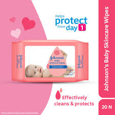 JOHNSON BABY SKINCARE 20 WIPES POUCH.