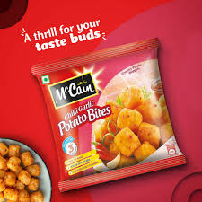 MCCAIN CHILLI GARLIC POTATO BITES 450 GM. POUCH