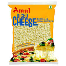 AMUL PIZZA CHEESE 200 GM POUCH.