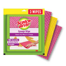 SCOTCH BRITE 3 SPONG WIPES POUCH.