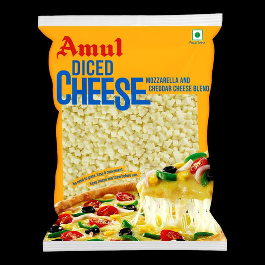 AMUL PIZZA CHEESE 200 GM POUCH.