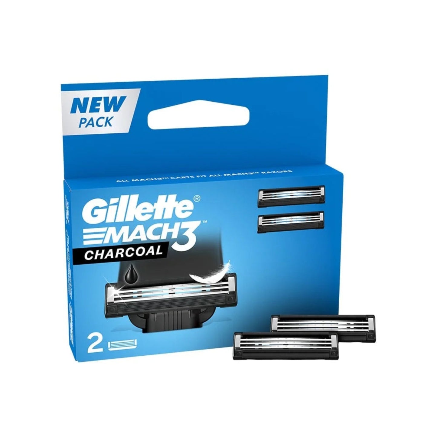 GILLETTE MACH3 2 CARTRIDGES CARTON.