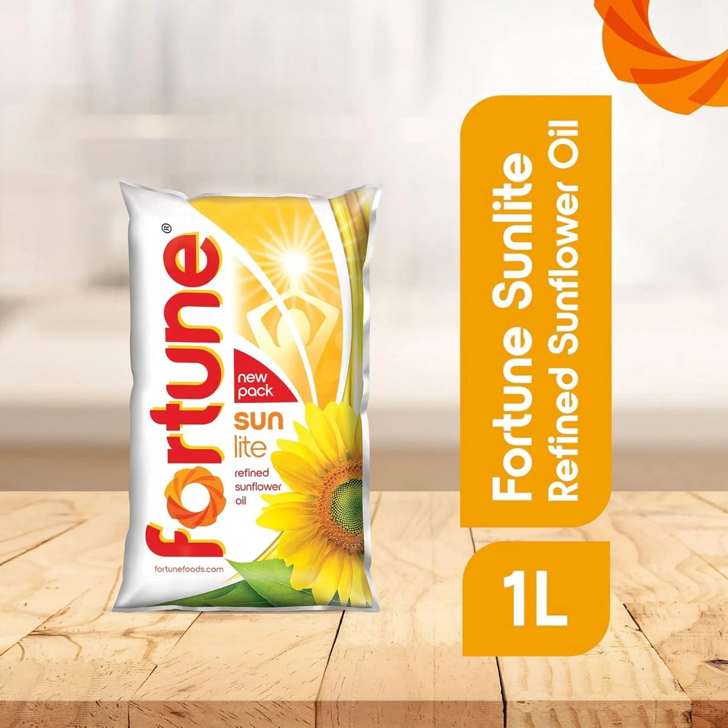 FORTUNE REFINED SUNFLOWER 800GM POUCH.