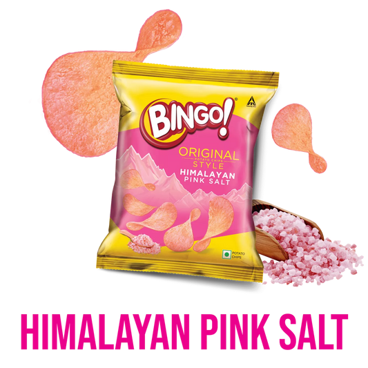 BINGO POTATO CHIPS PINK SALT 28GM