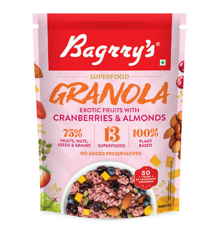 BAGGRYS GRANOLA CRANBERRIES & ALMONDS 400GM