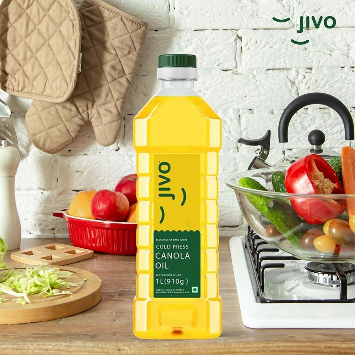 JIVO CANOLA COOKING OIL 1+1 LTR BOTLLE.SET
