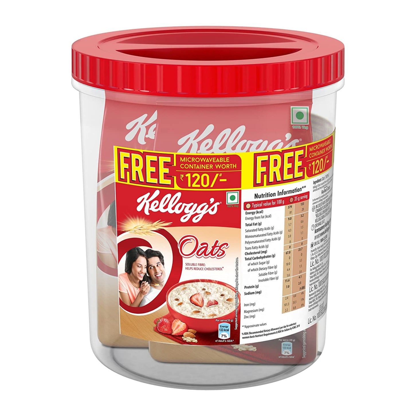 KELLOGGS OATS 425GM*2