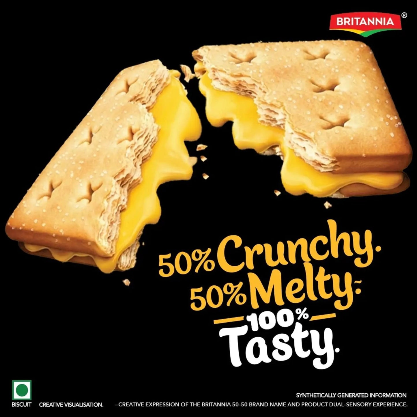 BRITANNIA 50-50 CHEESE DIPPED BISCUIT 150GM