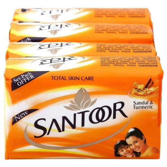 SANTOOR SOAP SANDAL TURMERIC 100GM*4