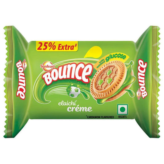 SUNFEAST BOUNCE ELAICHI CREAM BISCUIT 32 GM.