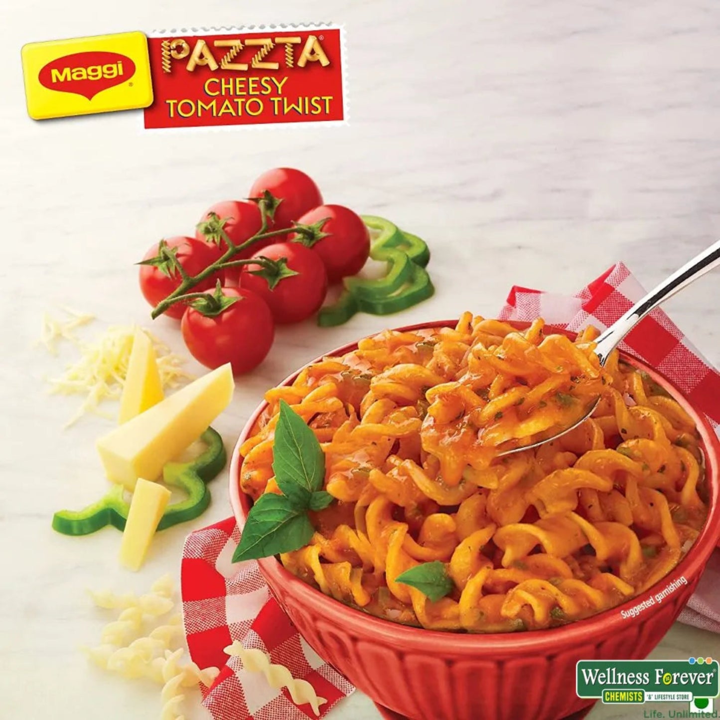 MAGGI PAZZTA TOMATO TWIST 64 GM POUCH. (Pasta)