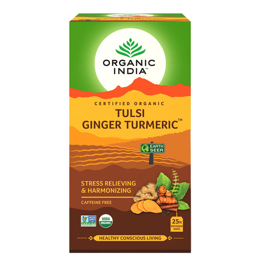ORGANIC INDIA TULSI GINGER TURMERIC 25TEA BAGS