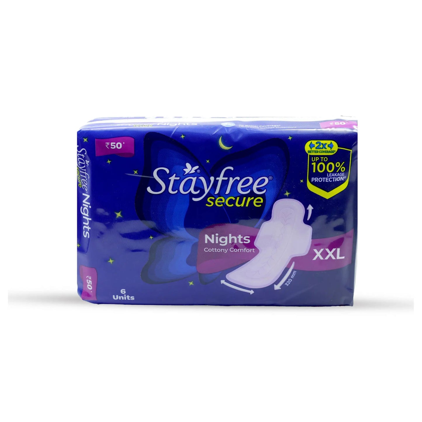 STAYFREE SECURE NIGHTS XXL 6PCS (PADS)