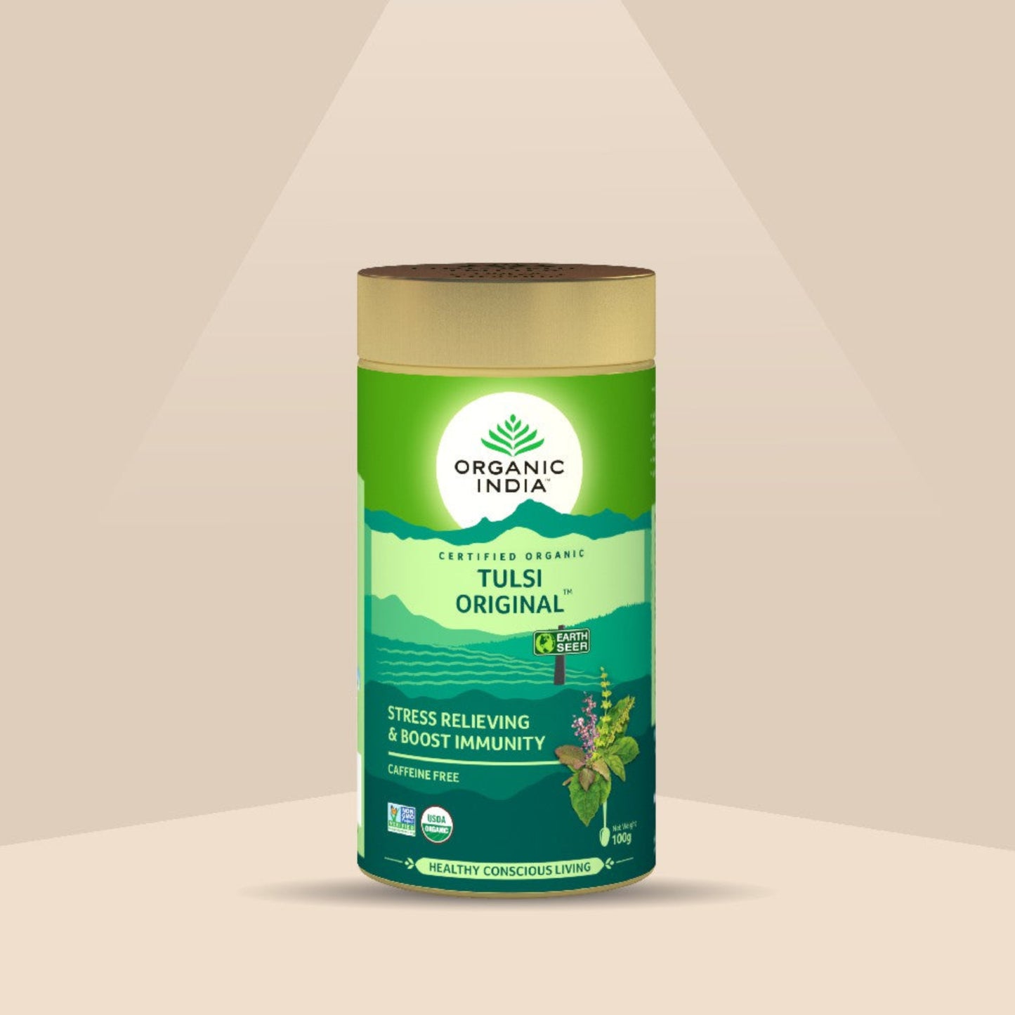 ORGANIC INDIA TULSI ORIGINAL 100GM TIN