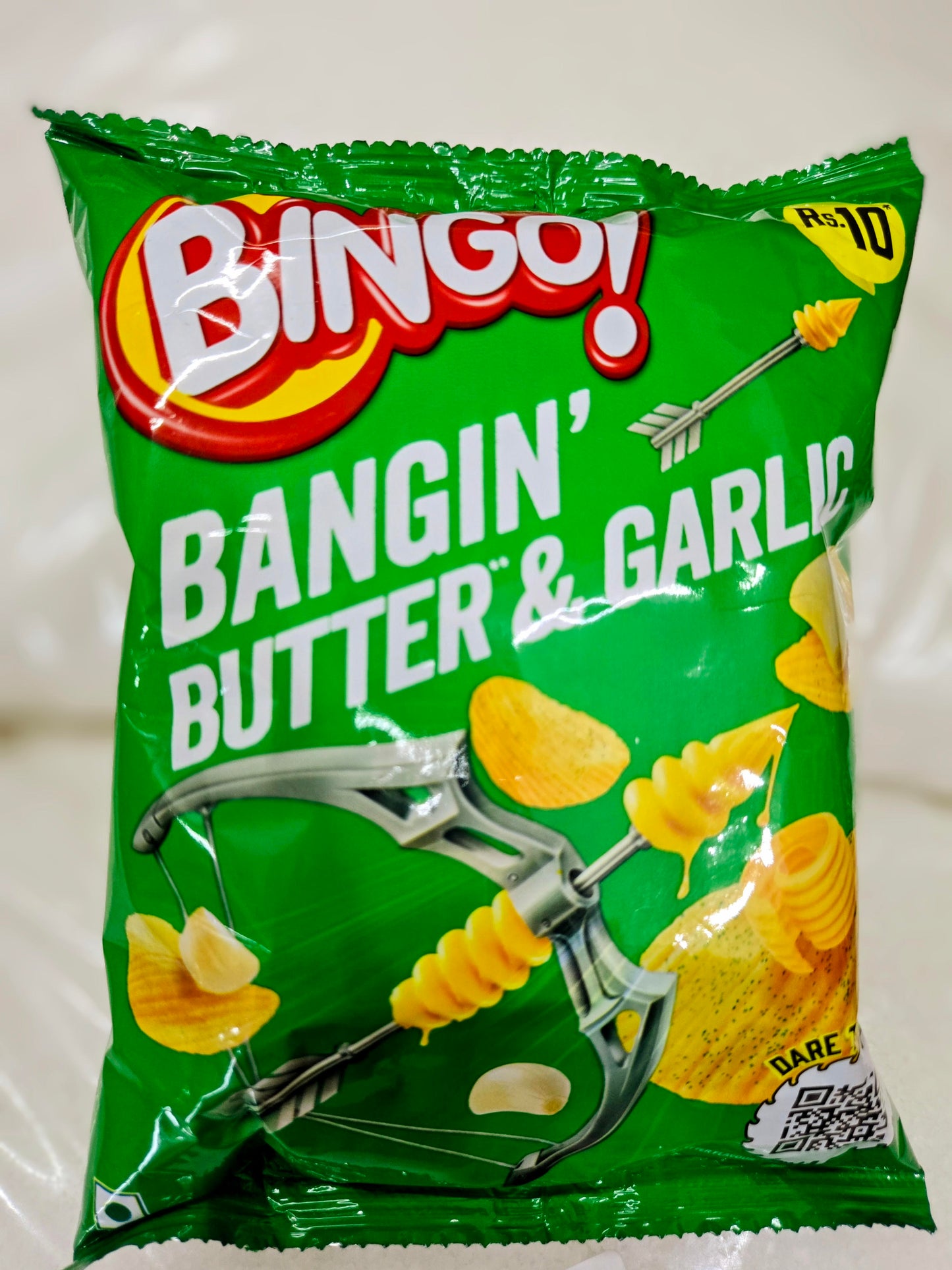 BINGO POTATO CHIPS BUTTER AND GARLIC 28GM