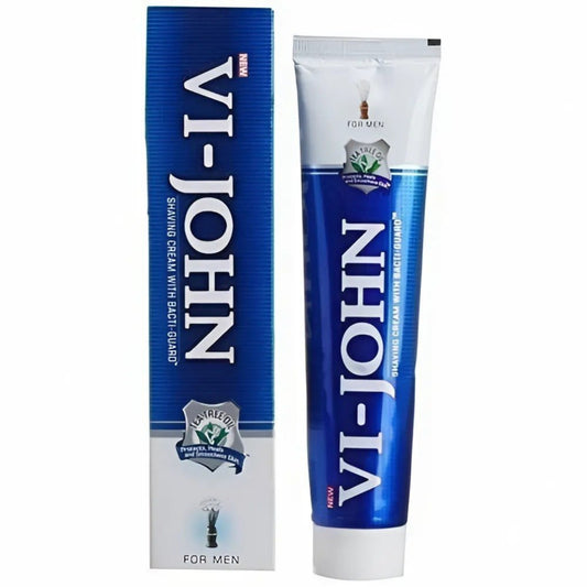 VI-JOHN SHAVING CREAM 125 GM TUBE.